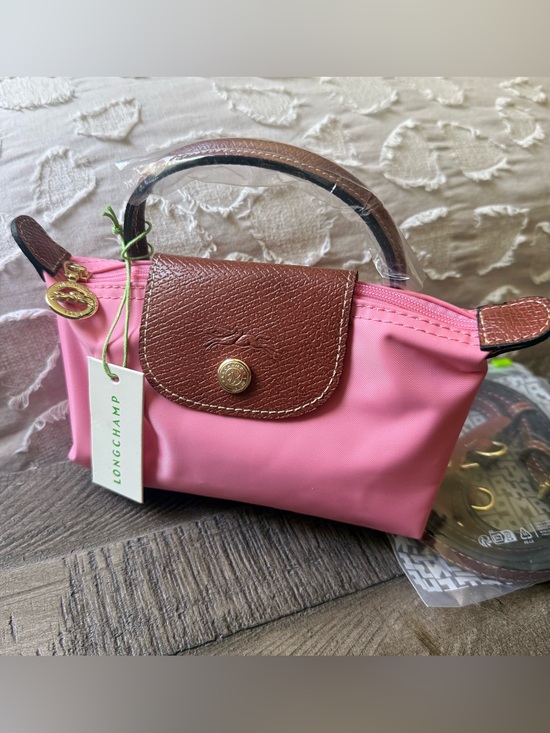 Longchamp Handbags - Longchamp Pink Mini with Brown Leather strap